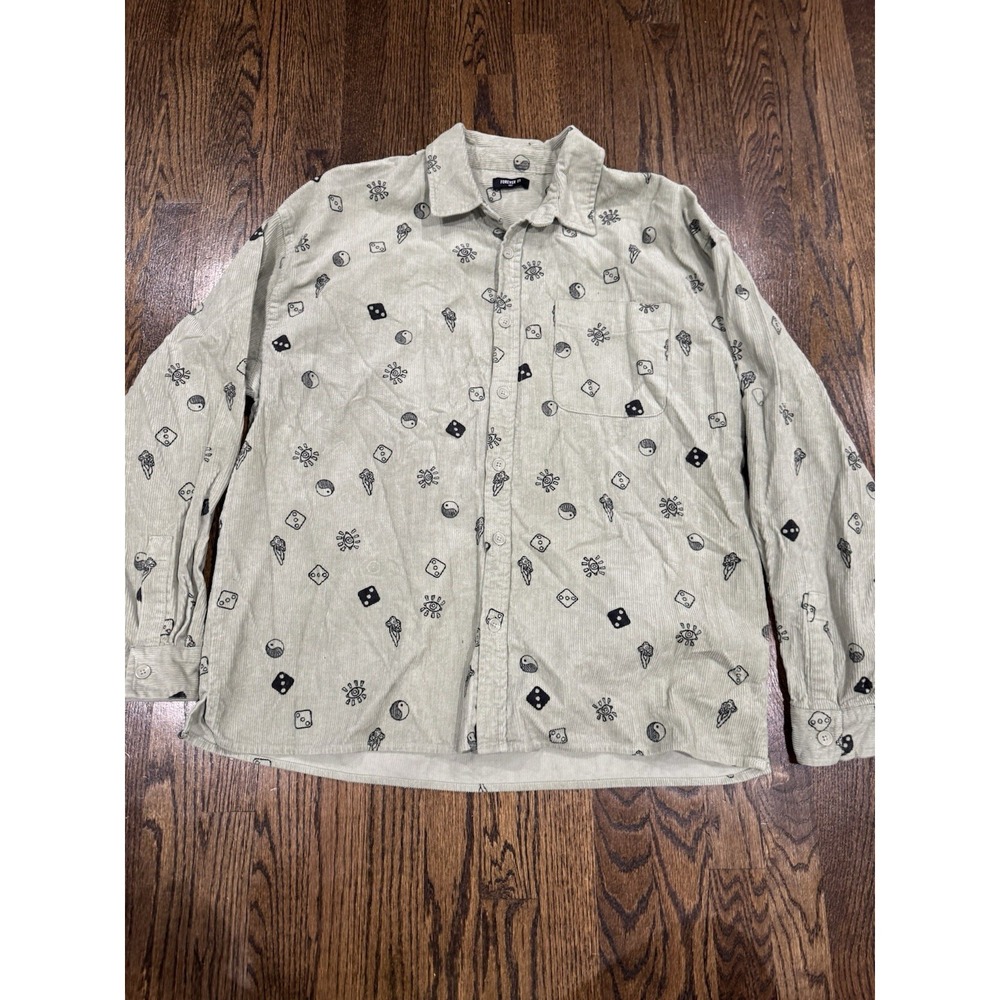 Forever 21 Corduroy Shacket‎ Men's Size Large Embroidered